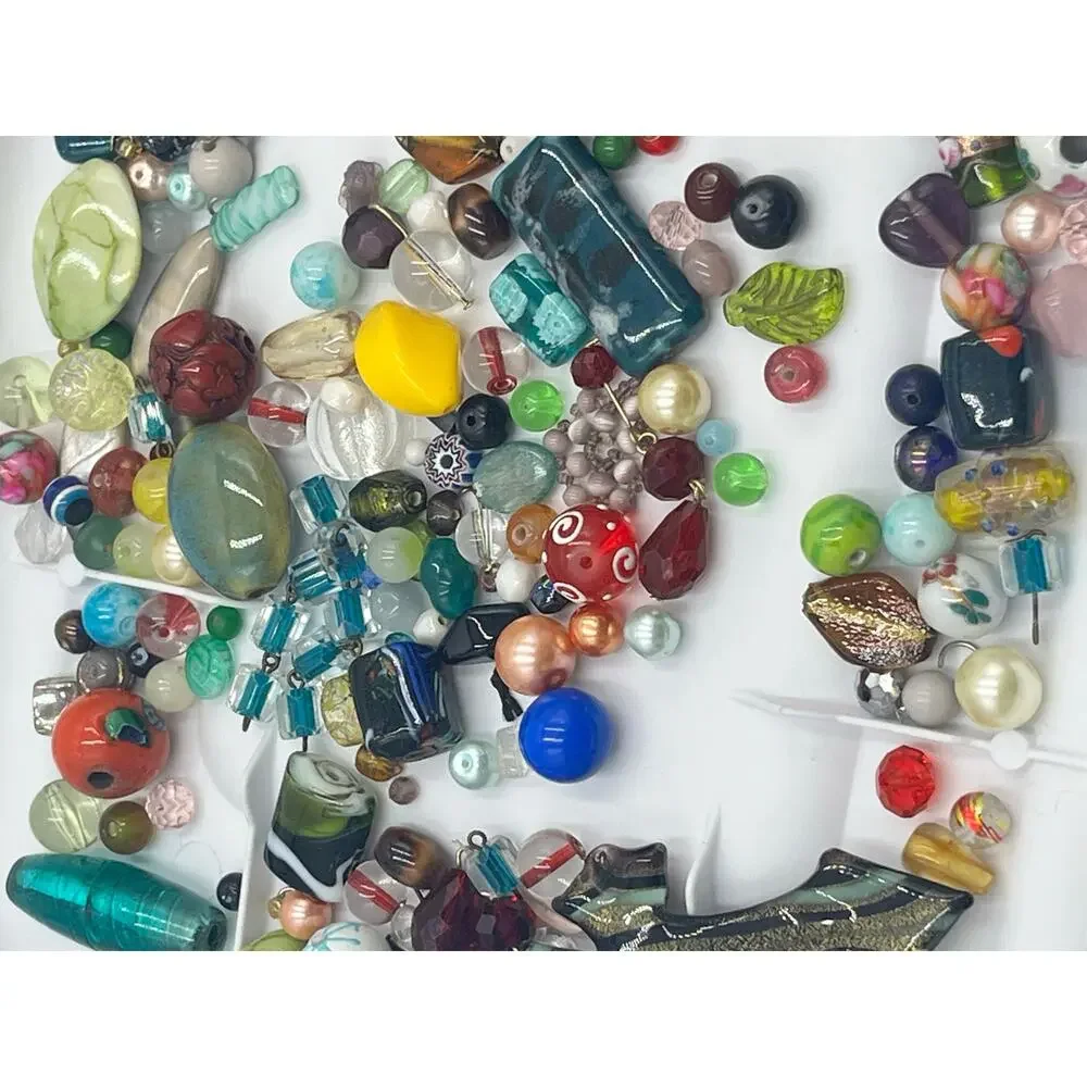 One Pound Mix of Assorted Glass Beads for Jewelry Making, Craft, Repurpose LOT 3